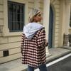 Women's Plaid Hooded Shirt Jacket