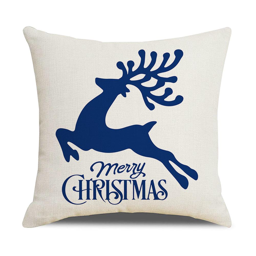 New Mixed Color Christmas Pillow Sofa Cushion Cover Peach Skin Lumbar Cushion Household Products