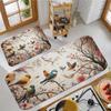 1Pcs Cartoon Country Pattern Floor Mat Modern Kitchen Polyester Rug, Non-Slip Colorful Indoor Carpet, For Home Bathroom Bedroom Living Room Decor