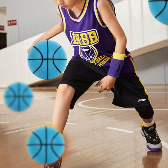 Indoor Silent Basketball High Rebound Low Noise Kids Dribbling Training Uncoated