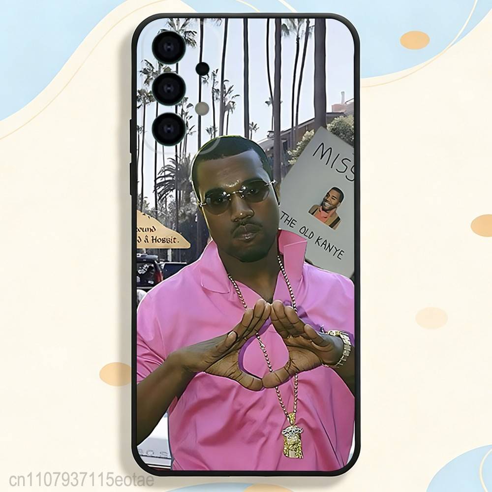 

Funny K-Kanye W-West Phone Case for Samsung S series s21 s22 s23 s24 s25 S26 FE Plus Ultra TPU Soft to Skin-friendly case SamsungS21FE