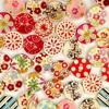 2 Holes Wooden 15mm Cute Flower Dots Buttons for Sewing Scrapbooking
