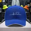 pc ECG Heartbeat Heart Sandwich Baseball Cap  Unisex  Simple Lightweight Adjustable Outdoor Duckbill Cap  Ideal Gift for S