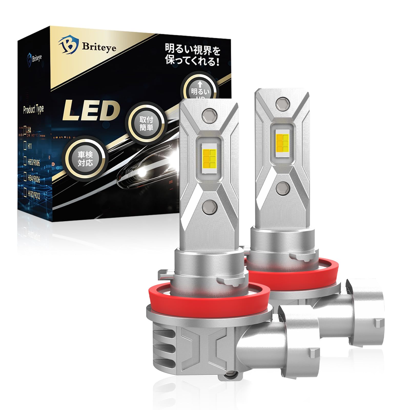 

Briteye LED Fog Lamp, Compatible with H8/H11/H16, White/Yellow 2 Color Switching, Meets New Vehicle H11/H8
