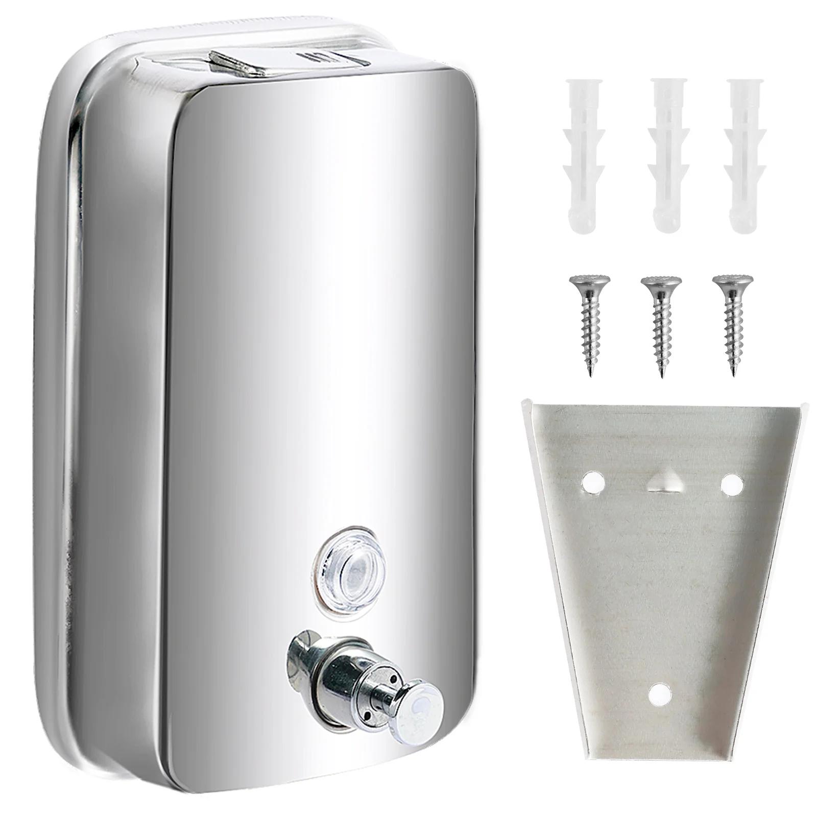 

850 мл/1050 мл дозатор для мыла из нержавеющей стали настенное крепление для ванной комнаты жидкое мыло моющее средство гель для душа бутылка для хранения туалет кухня