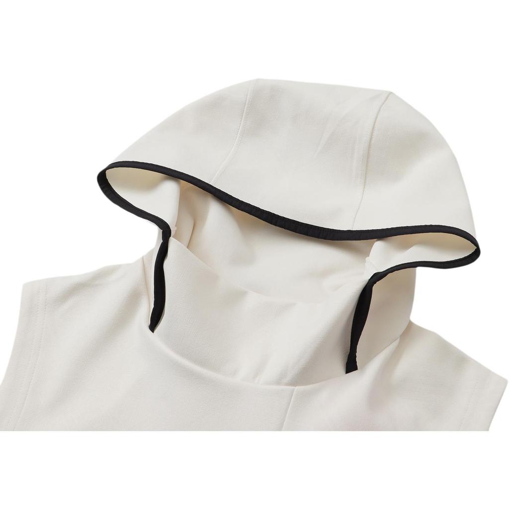 Li Ning Sports Basketball Series CJ Rose City Casual Sleeveless Hooded Pullover Sweatshirt Men Sweatshirt Cloud-White AWDRA91-2