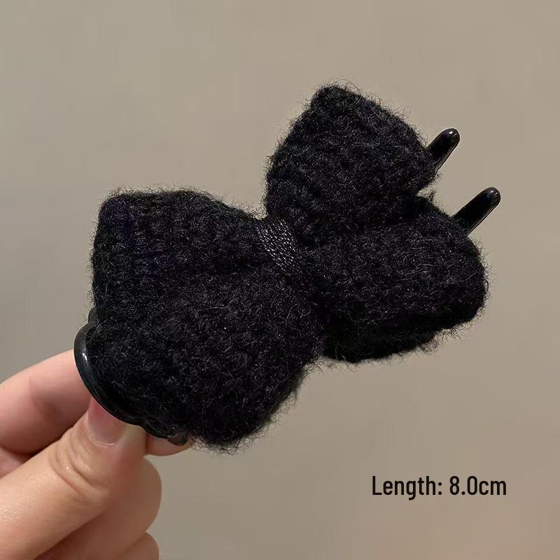 Knitted Bow Claw Clip Hair Bun Maker - Autumn/Winter Hair Accessories for Women