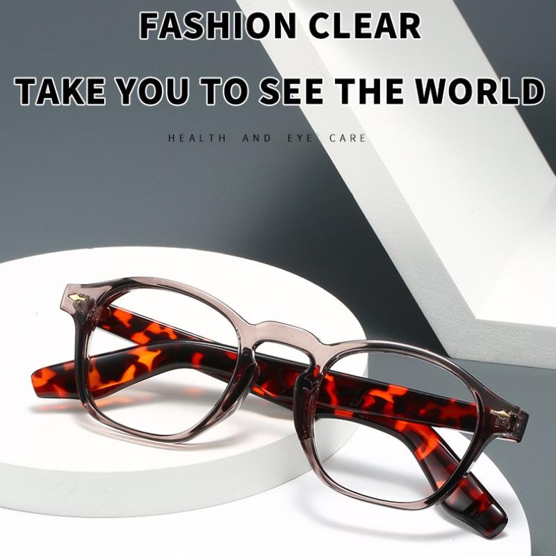 Stylish Square Anti-Blue Light Reading Glasses for Men and Women Large Frame Comfortable Presbyopia Glasses Diopter 0 To +4.0