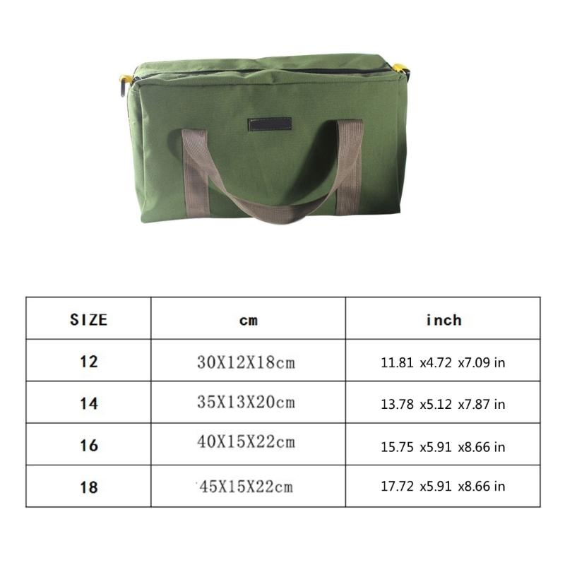 Large Capacity Handbag Tool Storage Bag Power Tool Organizers Pouches Heavy Duty Canvas Tool Bag Wide Mouth Tool Bag