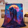 Dreamy animal patterns digitalprinted polyester Bedroom velvet flannel soft sofa cover blanket Fleece cover blankets for beds