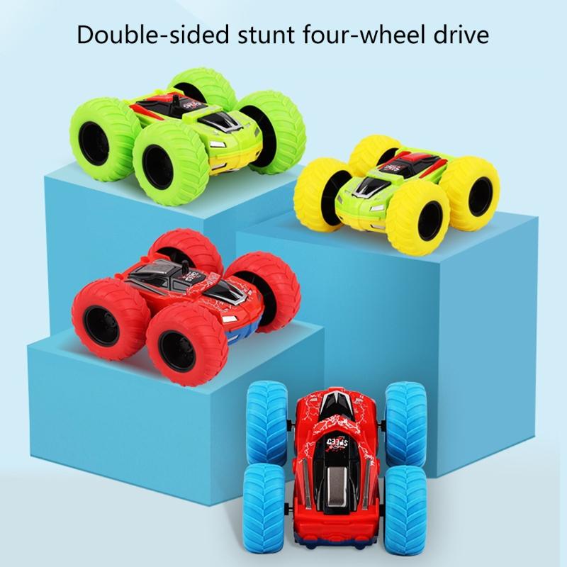 For Boys and Girls Toddlers Vibration Inertial Car Toy Pull Back Car Big Tire Four-Wheel Drive Toy Car