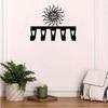 Tribal Spiral Keychain Metal Wall Decor 5 Hooks Retro African Style Entryway Rack for Hall Living Room Bedroom Office