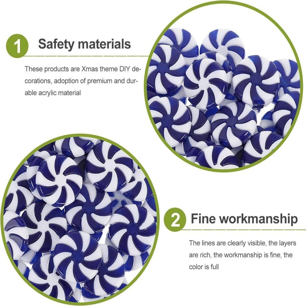 30/50pcs DIY Christmas Candies Pendant 4 Color Simulation Candies Christmas Decoration  New Year