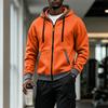 Felpa con cappuccio da uomo mezza zip con tasche multiple, felpa casual per sport all'aperto