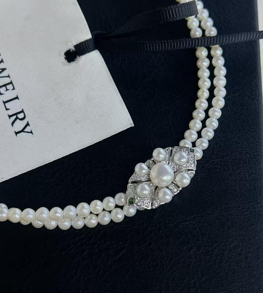 Double-layer Pearl Necklace, Natural High-quality Freshwater Pearls, Elegant Matching