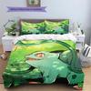 Bulbasaur Patterned Pillowcase & Duvet Cover Set Fashion Anime Bedding for Bedroom Decoration Present for Anime Lovers.-TING