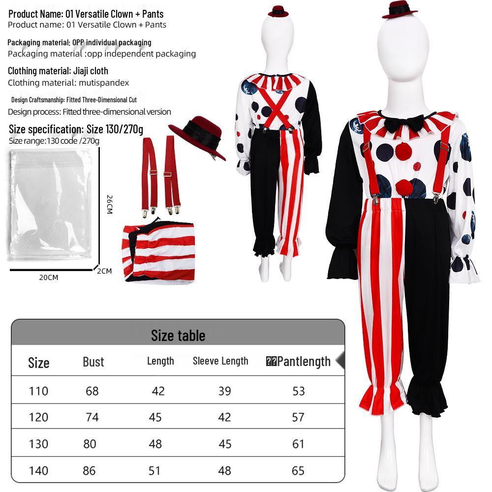 Halloween Horror Clown Costume for Cosplay & Stage Performance