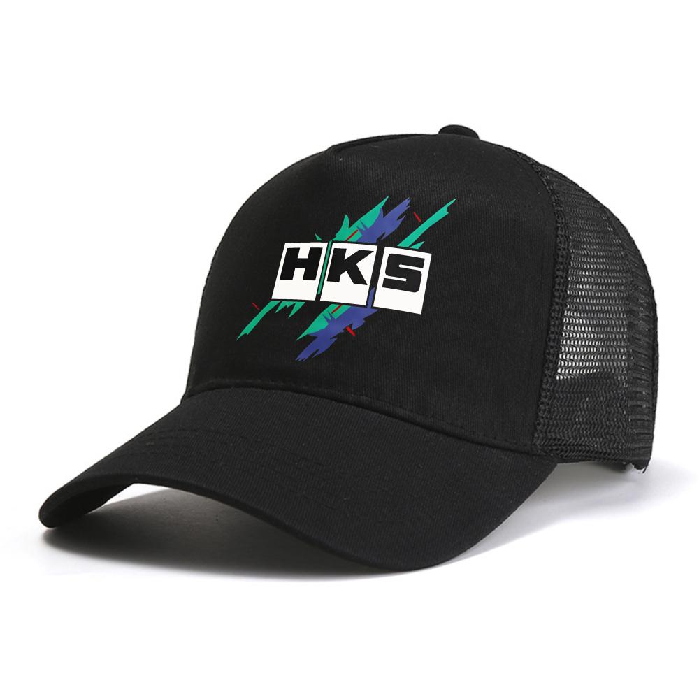 HKS lettet Pattern Trucker cap Limited HKS Power and Sportser Performance Baseball Cap Men Women Sun Hat Mesh Snapback Hats