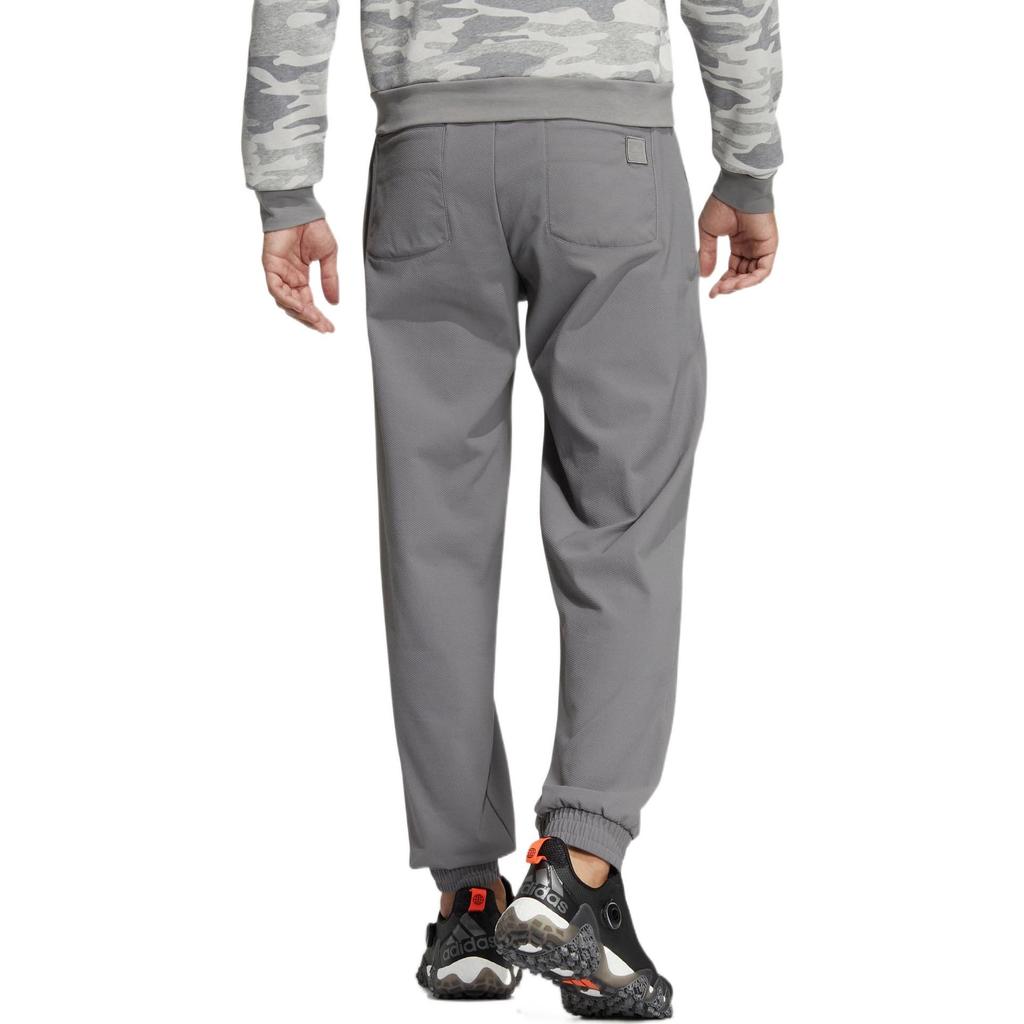 Adidas Knitted Sweatpants Men's Gray Moderate Cuffed Pants HG3252