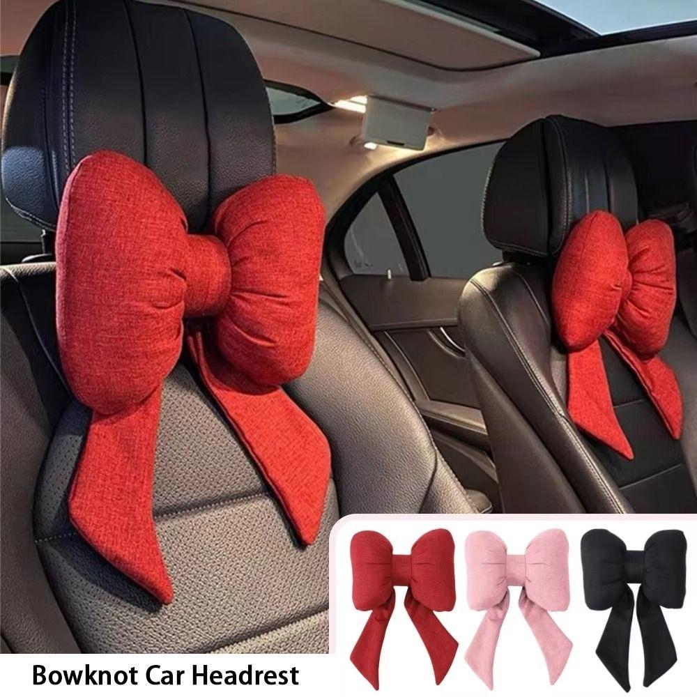 Universal Car Headrest Bowknot Neck Protection Pillow New Car Neck Pillow  Car Interior Accessories
