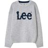 Koreanischer Stil Weicher Lockerer Pullover Bequem Lässig Drop Shoulder Langarm Strickpullover Damenpullover Hellgrau LE2403KT02LG