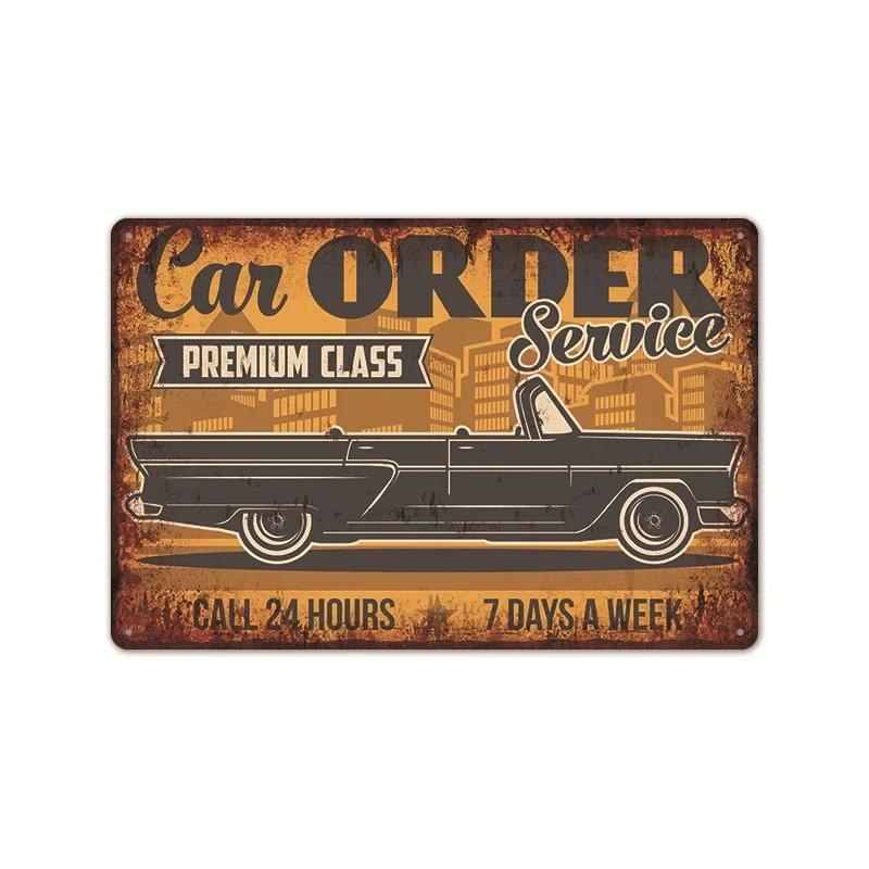Garage Car Signs Vintage Metal Tin Sign Decor Repairing Car Tools Decorative Wall Plate Iron Crafts Tinplate Poster Rust Plaq