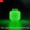MOC Bricks Luminous Ghost Wolf Head Hands Heart Model Figure Body Part Small Compatible Educational Building Blocks Boy's Toys