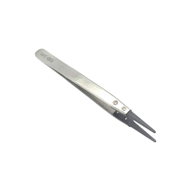 Static Control ESD Safe Stainless Steel Fine Point Tweezers For Electronics Repair And Laboratory Equipment Maintenance