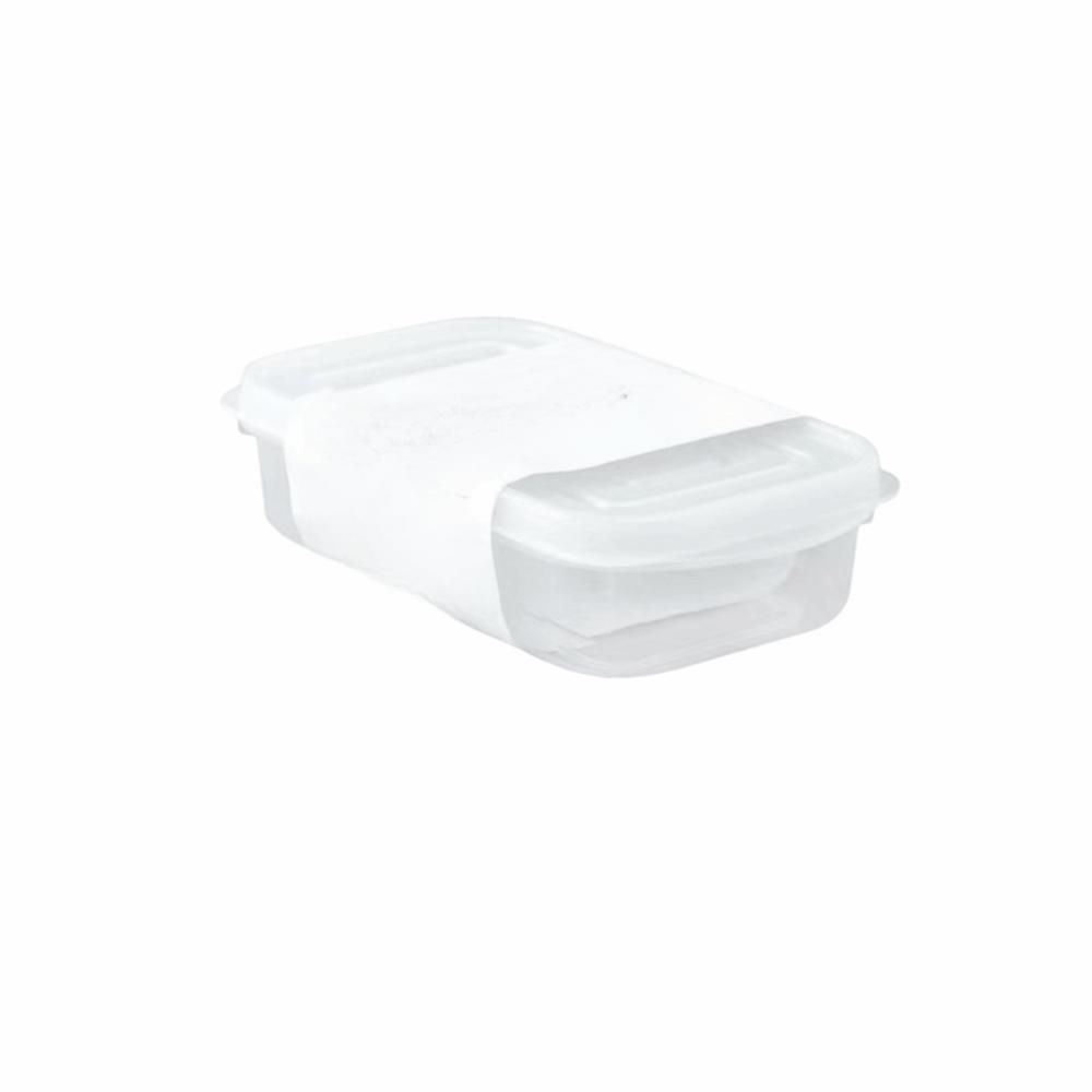 4Pcs Stackable Freezer Fresh-Keeping Box Airtight Food Preservation Box  Vegetable Preservation 350ml No paper card