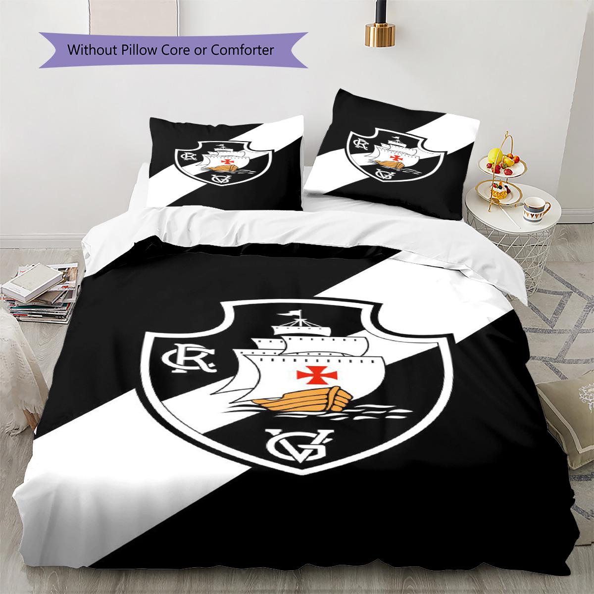 CR Vasco da Gama Pattern Bedding Set Quilt Cover Pillowcase Home Decor Gift (1 * duvet cover + 2 * pillowcase, without core) 135x200cm