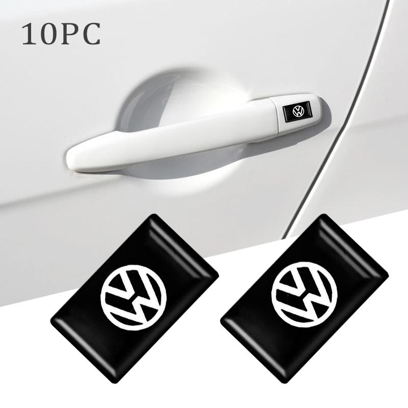 För VOLKSWAGEN VW 10 st/set 3D Styling Bil Epoxi Emblem Klistermärken Dekor Tillbehör För Volkswagen Passat b6 CC Polo Golf 4 6 Scir