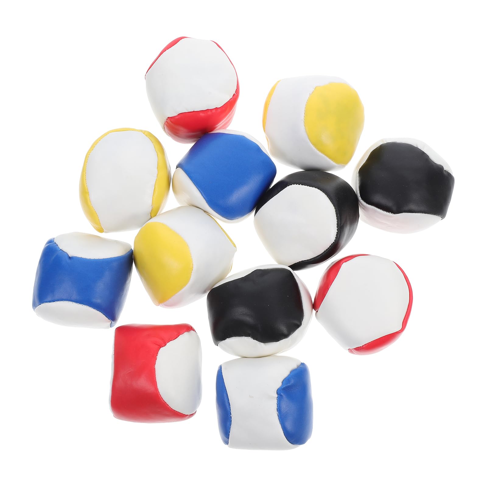 

Toyvian 12 маленьких ПУ кожаных мячиков для жонглирования для начинающих, спортивных, для вечеринок, для детей, сумки, игрушки,