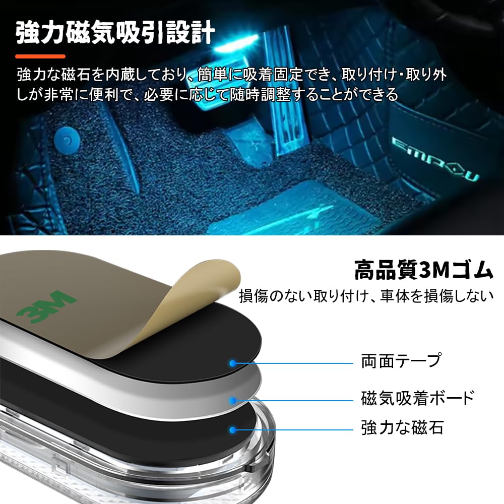 CYBRIDGE Room Lamp, Interior Light, LED, Car, Touch Light, Interior Lighting, Reading Light, High