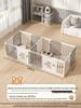 Gray & White Color Block Puppy Playpen for Small to Medium Dogs - Indoor Pet Crate & Isolation Fence