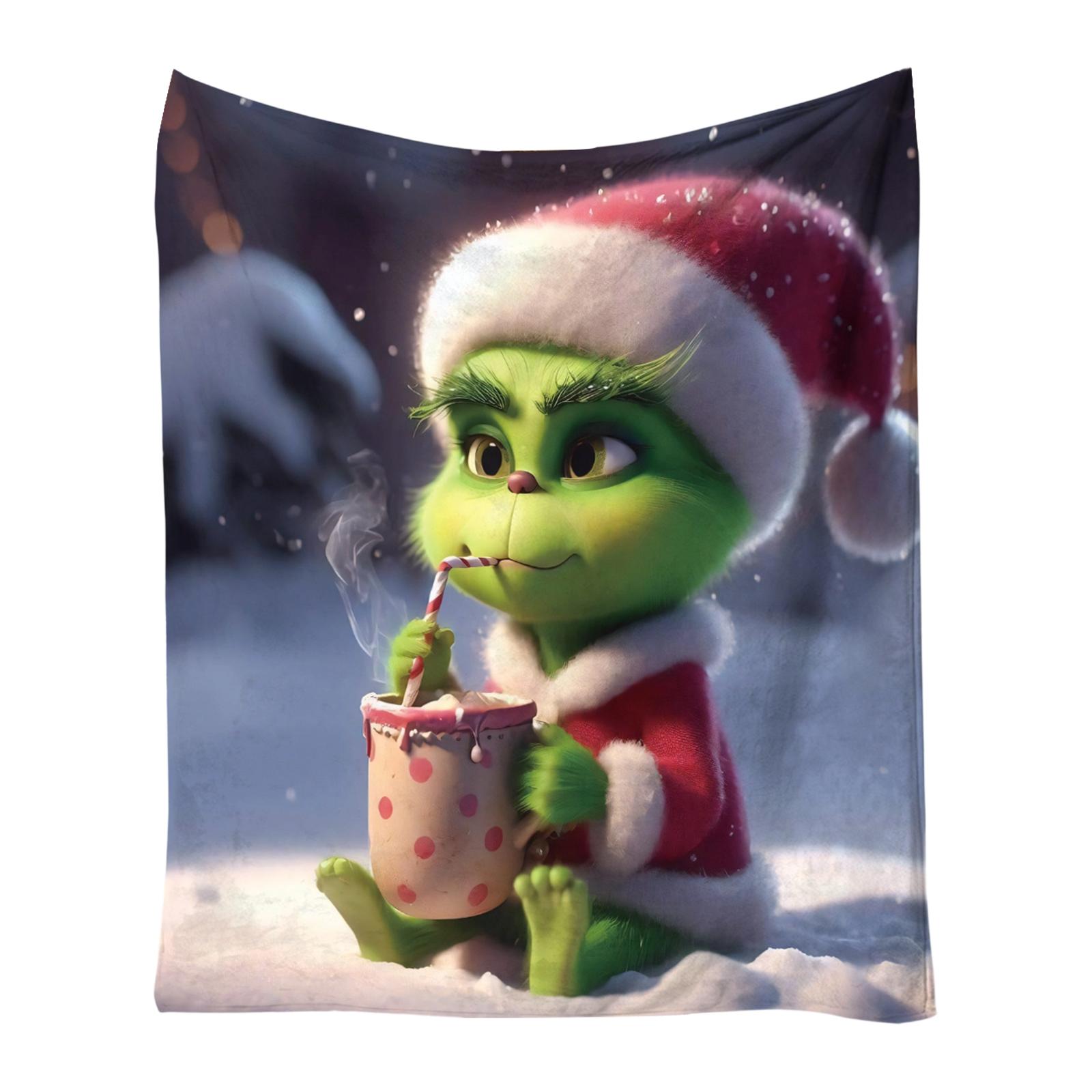 

Зеленый плед-покрывало серии R для дома, плед для сна и зимний фланелевый плед One Size