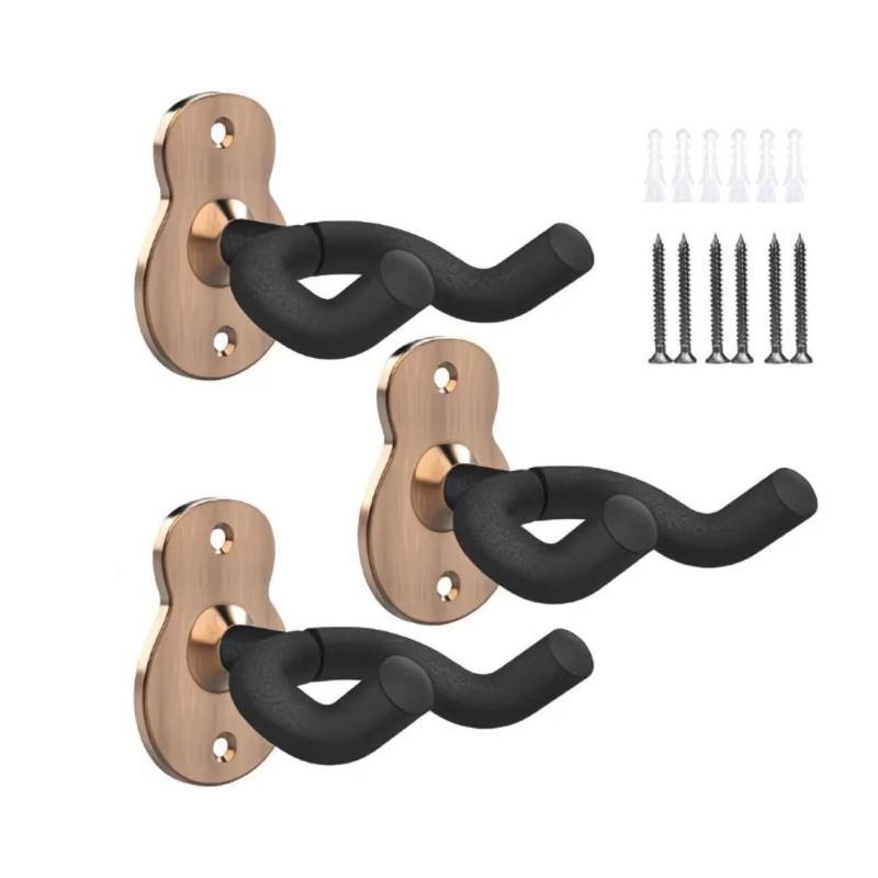 Guitar Wall Mount Hanger Hooks With Soft Protective Sponge Easy Install Hardware For Acoustic Electric Bass Ukulele Home Studio
