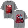 Anime Akira Vintage Washed T Shirts 90s Japanese Manga Shotaro Kaneda Tshirt Men Women Clothing Oversized Tshirts Streetwear