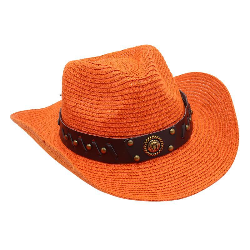 Flat Top Beach Hat Seaside Sun Hat Dome Vacation Rough Rim Panama Lafite Straw Hat