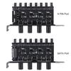 PWM Hub Cooling Fan Speed Controller SATA/4 Pin Adapter 8 Channel PWM Cooler Fan HUB 4 Knob PC Case Cooling Fan Hub