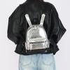 Silver Backpack Women PU Outdoor Backpack