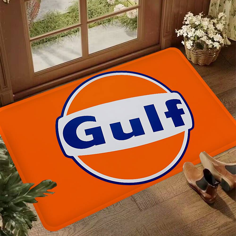 

G-Gulf Racing Car Logo Floor Mat Rectangle Anti-slip Home Soft Badmat Front Door Indoor Outdoor Mat Welcome Doormat 40x60cm