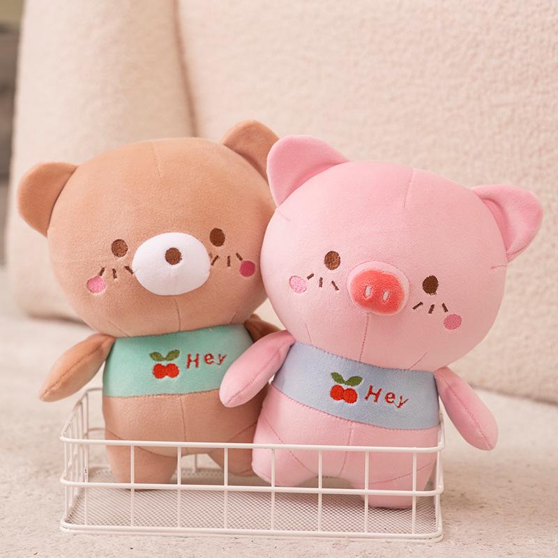 Cartoon Creative Bear Plush Toy Elephant Doll Pig Toy for Kids Girls Stuffed Animal Toy Soft Gift Mini Plush Toy