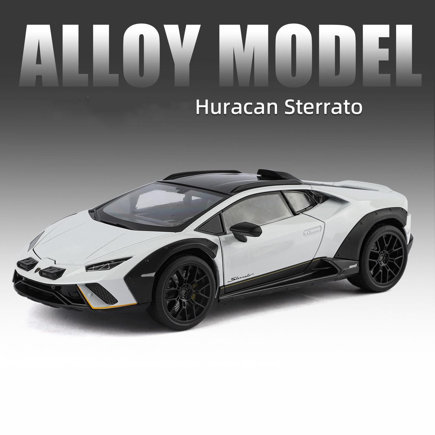 

1:18 Lamborghini Huracan Sterrato Supercar Alloy Car Model Sound and Light Children s Toy Collectibles Birthday Gift белый