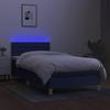 Maison Exclusive - Sommier à lattes de lit avec matelas LED Bleu 100x200 cm Tissu