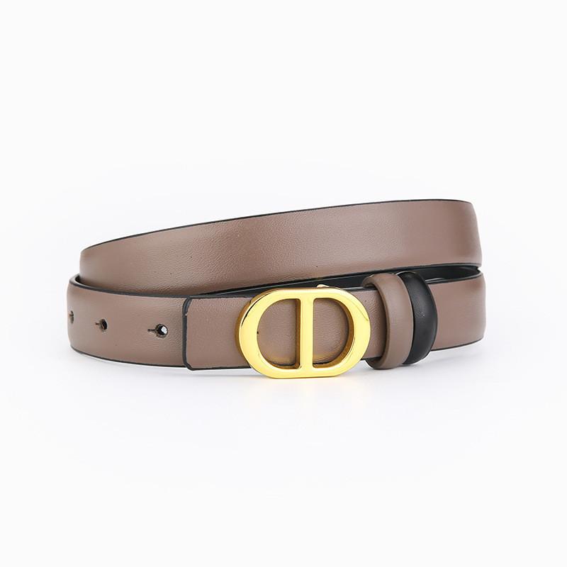 Genuine Leather Doublesided Belt For Women With Alloy Buckle For Casual And Office Wear