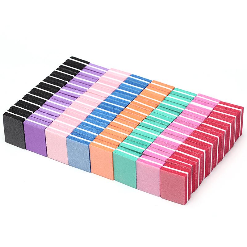 50Pcs Sponge Nail File Sanding Buffer Polish Nail Files Manicure Tool
