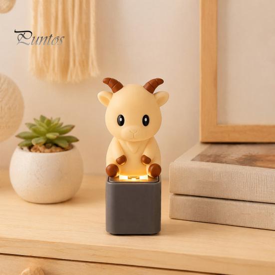 Tactile Feedback Office Desk Toy Animal Keyboard Fidget with Light Sound, Rechargeable Cow Goat Stress Relieving Gadget Monkey Pigeon Finger Clicker,