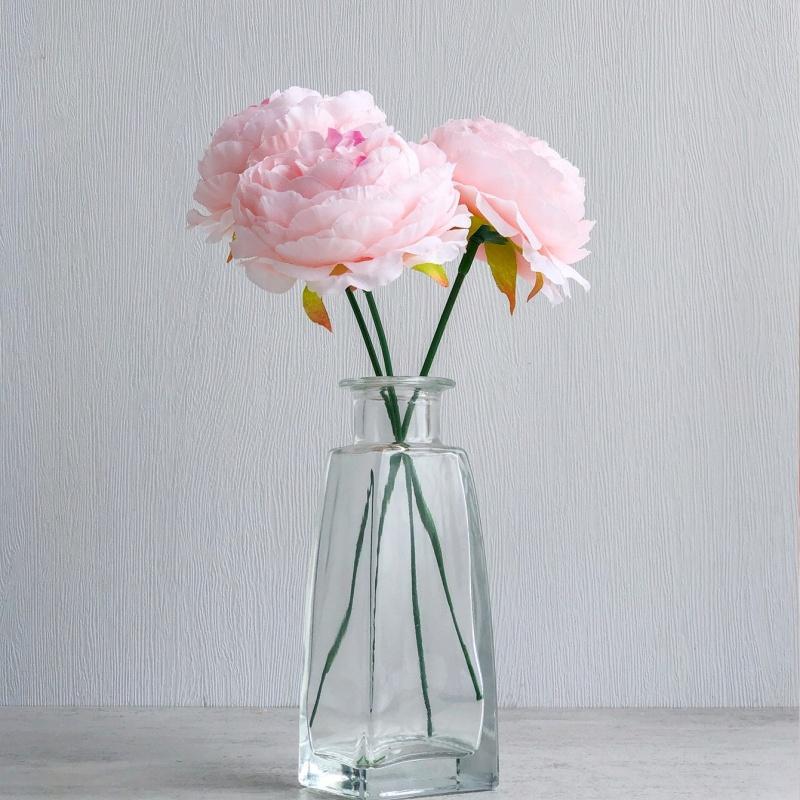 

5/10 шт. букет искусственных пионов 20 см, искусственные цветы для декора дома, комнаты, сада, свадебного украшения, DIY, ваза, растительный орнамент 5Pcs светло-розовый