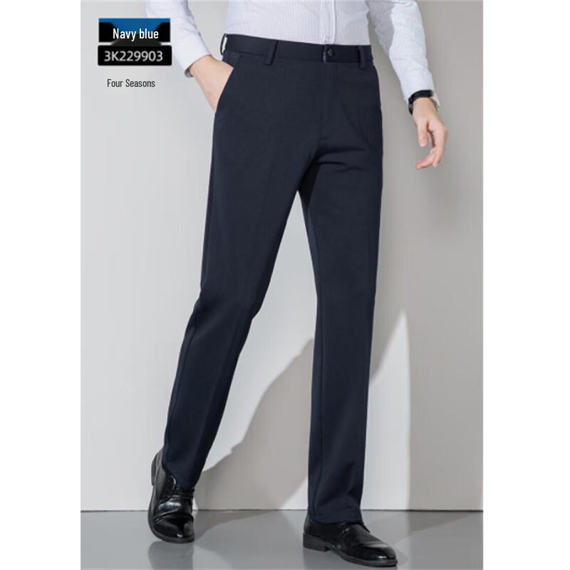 

ROMON Men s Winter Business Casual Straight-Leg Trousers 38