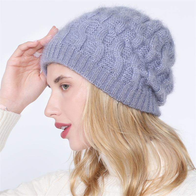 Căciulițe de iarnă pentru femei Seturi de gheață de culoare degradată Pălărie tricotată Mai încălzit Moda în aer liber Rezistent la vânt îngroșat Tie Dye Esarfă Pălărie pentru femei